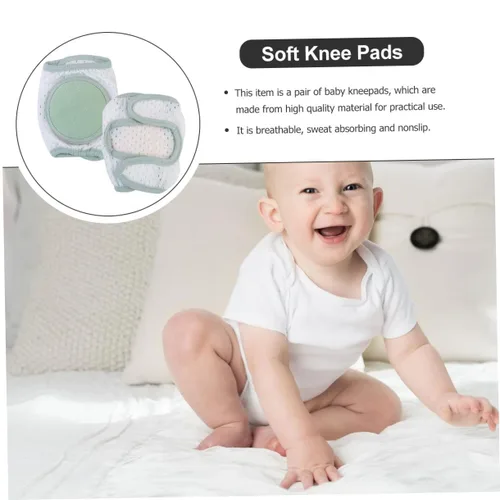 Vista 9 de EXCEART Rodilleras ligeras para gatear para niños pequeños, protectores transpirables y suaves para gatear, diseño cómodo para todas las estaciones