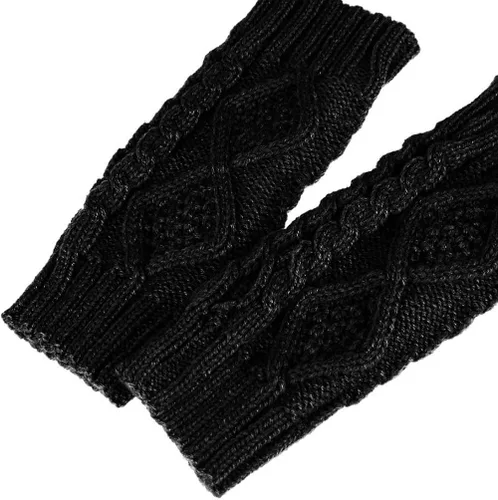 Vista 3 de NOVAWO Calentadores de brazo de invierno para mujer, guantes cálidos sin dedos, ganchillo de mano
