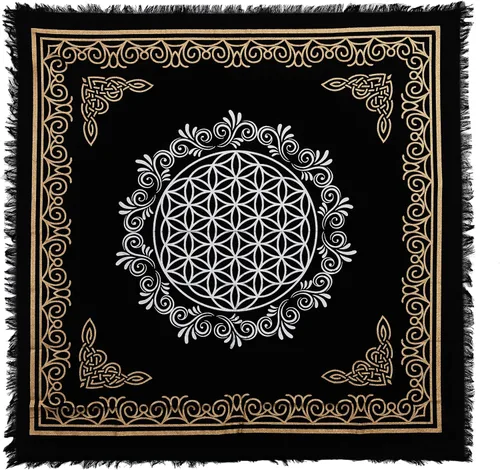 Vista 12 de Indian Consigners Paño de Altar A-Z Péndulo de Hechicería Pentagrama Alter Tarot Spread Wiccano Cuadrado Paño de Mesa Sagrado Paño Espiritual
