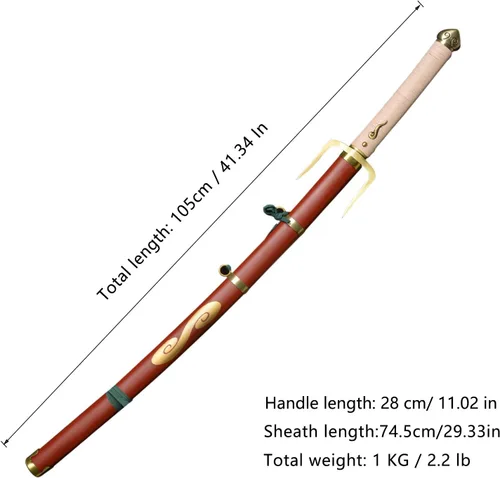 Vista 2 de Samurai Champloo Mugen's Typhoon Swell Sword Anime Sword Cosplay