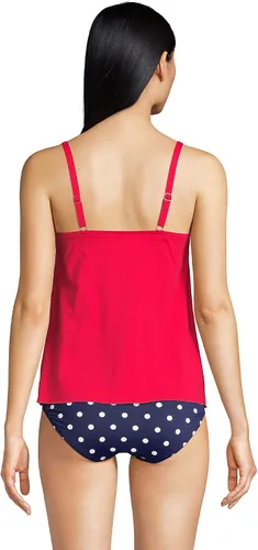 Vista 2 de Lands' End Sudadera con capucha para mujer, de manga larga, con botones frontales, talla grande
