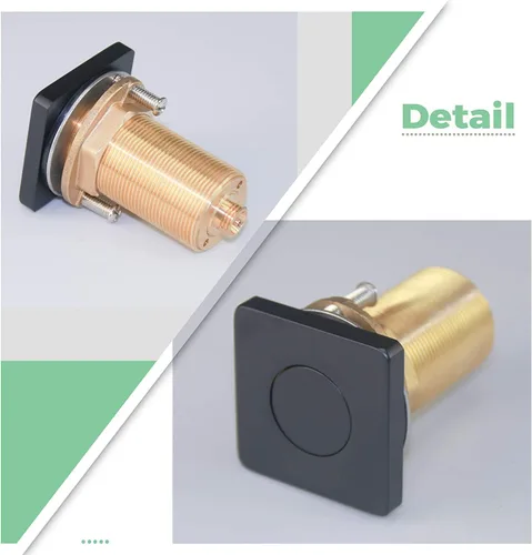 Vista 4 de Kit de interruptor de aire superior para fregadero, botón de aire para eliminación de basura con módulo de potencia de aleación de aluminio Mate