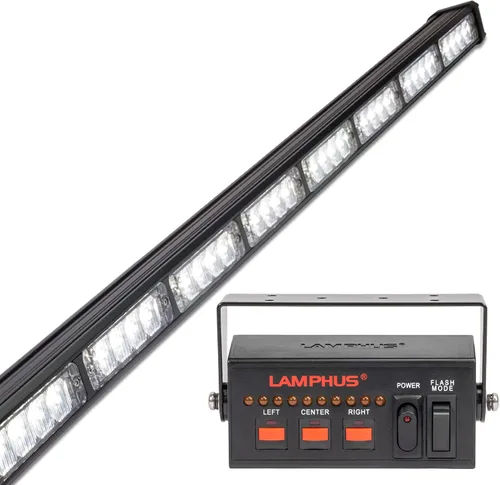 Vista 14 de lamphus SolarBlast sbls64 29" 24 W LED Advertencia Tráfico de Emergencia Advisor – Barra de luz ámbar azul, Azul