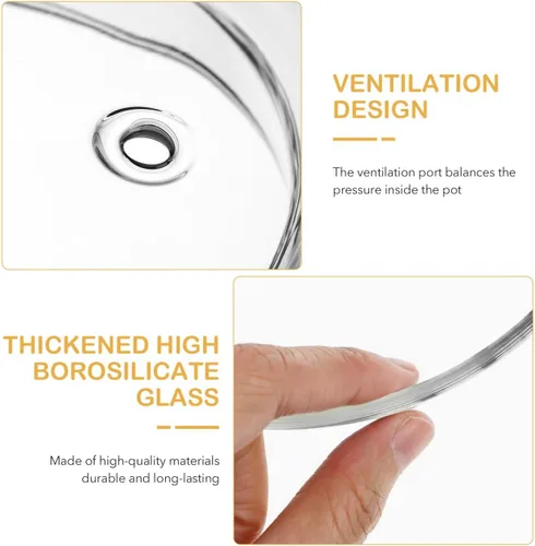 Vista 7 de DOITOOL Olla de sopa de vidrio con tapa, olla de cocina transparente de borosilicato para estufa, resistente al calor, cocina casera para fideos