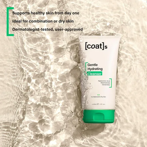 Vista 6 de COATS Limpiador hidratante suave [5 onzas] – Lavado facial hidratante con ácido hialurónico – Cuidado de la piel preparado – Sin fragancia, vegano