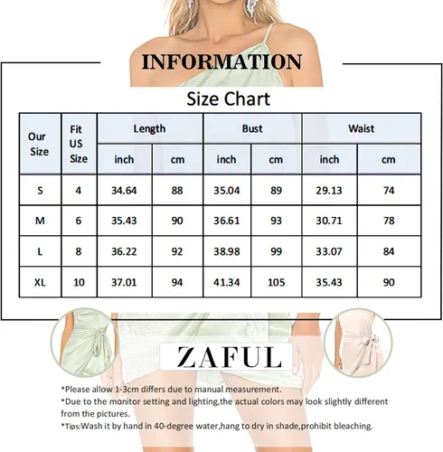 Vista 6 de ZAFUL Vestido corto de verano para mujer, con un hombro descubierto, sin mangas, entallado, fruncido, para fiesta, cóctel