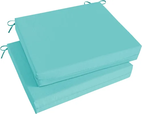 Vista 54 de Basic Beyond Juego de 4 cojines para sillas de exterior, cojines de exterior para muebles de patio, cojines resistentes al agua para sillas de patio