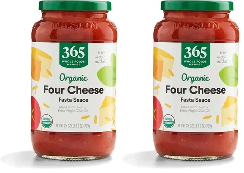 Vista 5 de 365 by Whole Foods Market - Salsa para pasta orgánica de 4 quesos, 25 onzas