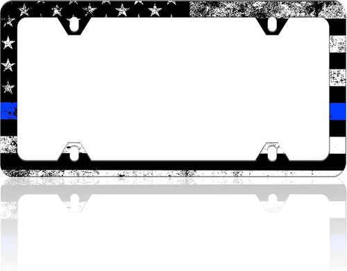 Vista 22 de Marco de matrícula con estampado de vaca en blanco y negro Soporte para placa de matrícula de acero inoxidable con tornillos para mujeres