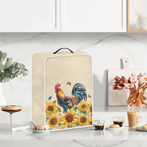 Vista 157 de Funda para cafetera, poliéster, azul, se adapta a la mayoría de máquinas de café estándar, protector resistente al polvo, huellas dactilares Playa