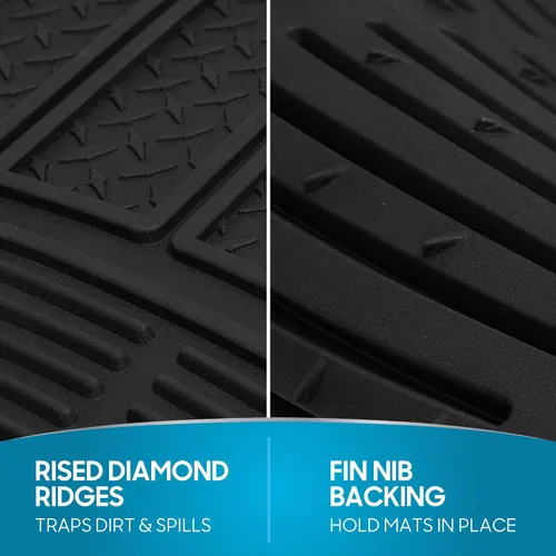 Vista 6 de CarXS Proliners alfombrillas clásicas de goma para auto
