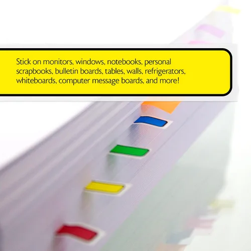 Vista 3 de BAZIC Products Dispensadores de marcadores de página de neón, notas adhesivas para materiales de estudio, uso de oficina y marcadores de página