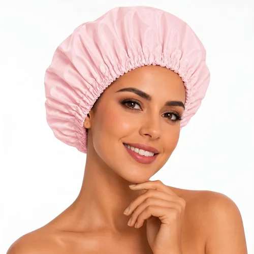 Vista 13 de Aquior Gorro de ducha reutilizable para mujeres, hombres, gorra de pelo impermeable, tamaño grande para cabello largo, trenzas, rizado o corto