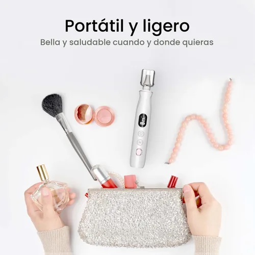 Vista 8 de Kit profesional de taladro de uñas: lima de uñas eléctrica con pantalla LCD y lámpara, amoladora de uñas gruesas de larga duración, herramientas