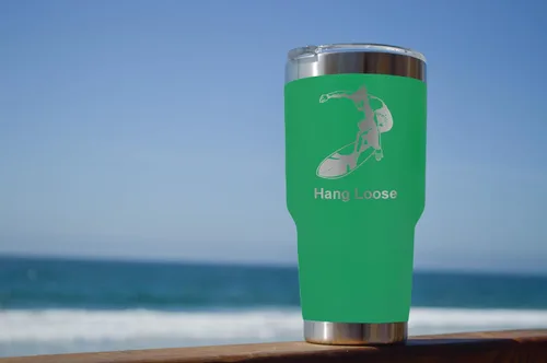 Vista 10 de LaserGram Vaso aislado al vacío de 20 onzas, notas musicales, grabado personalizado incluido (negro)