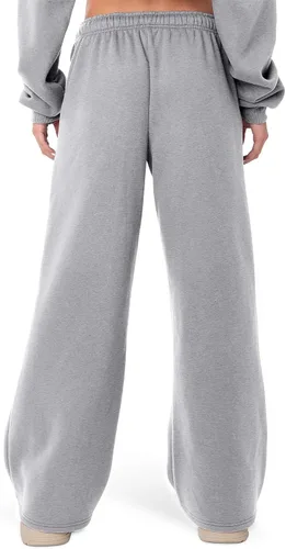 Vista 4 de Winioder Pantalones deportivos de pierna ancha para mujer, elásticos, de cintura alta, holgados, para adolescentes, niñas, pantalones deportivos