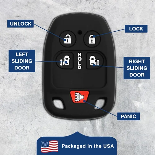 Vista 6 de KeyGuardz - Carcasa exterior de goma suave para Honda Odyssey 2011 - 2014 N5F-A04TAA