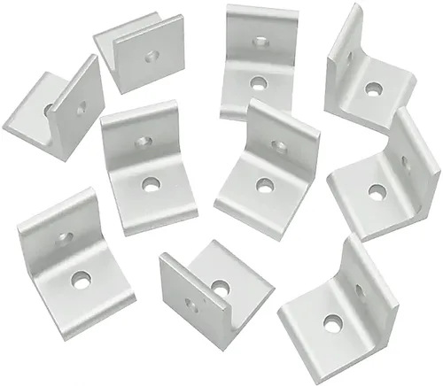 Vista 6 de 10Sets 10 Series Conector de extrusión 1010 Perfil de extrusión de aluminio Soportes de esquina con 10 piezas 1010 Serie 1 Aluminio extruido