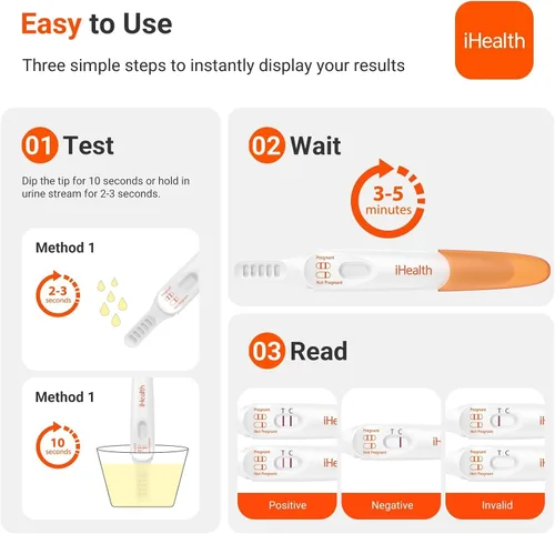 Vista 5 de iHealth Prueba de Embarazo Temprano Paquete de 2, Detección Ultra Sensible, Más del 99% de Exactitud. Obtén Resultados Confiables 6 Días Antes de tu