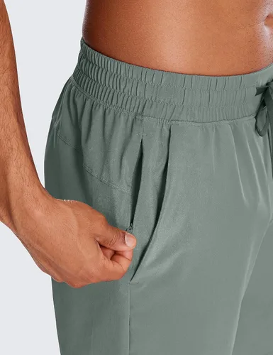 Vista 3 de CRZ YOGA Pantalones cortos de correr 2 en 1 para hombre con forro 5, 7 y 9 pulgadas, de secado rápido, pantalones cortos deportivos con bolsillos