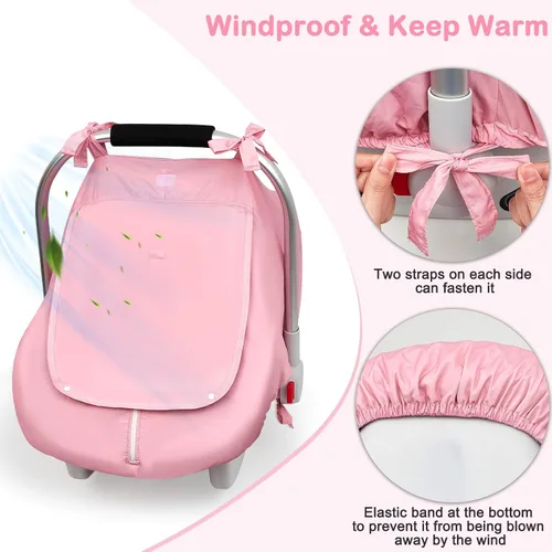 Vista 3 de Unicorn Castle Funda de asiento de coche para bebé, fundas de asiento de coche para bebés, cubierta de asiento de coche transpirable para ventana