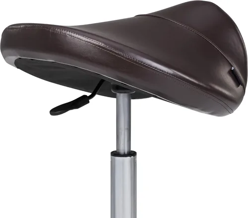 Vista 5 de Master Massage Silla ergonómica para sillín - Silla giratoria hidráulica con ruedas, taburete clínico de salón para clínica de tatuajes, spas Café