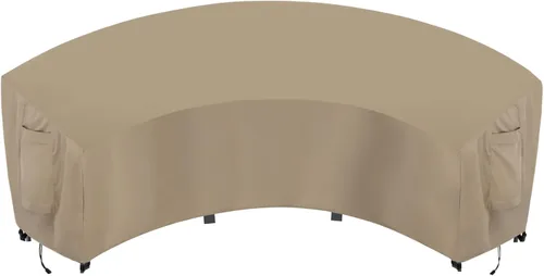 Vista 28 de OutdoorLines Funda seccional curvada impermeable para exteriores, resistente a los rayos UV, resistente al viento, para terraza, césped y patio