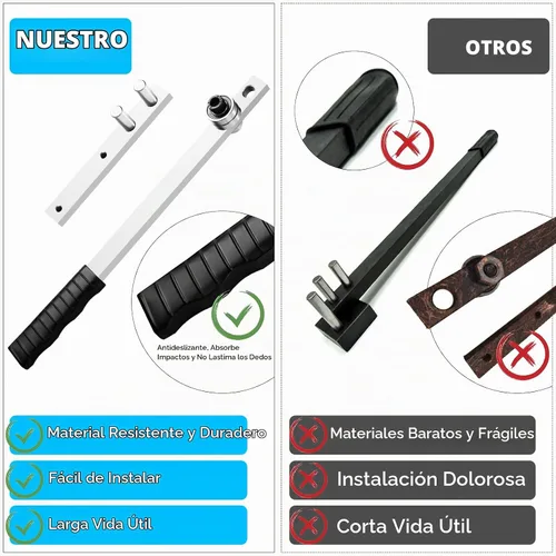 Vista 4 de Mini barra plana dobladora de varilla, herramientas de mano para doblar barras de refuerzo para colgar creativas de hierro, diámetro máximo doblable