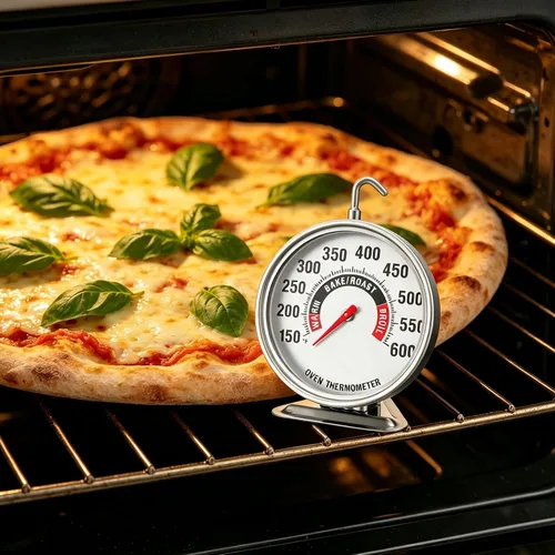 Vista 8 de Extra grande termómetro de horno de 3" con dial de fácil lectura Medidor de temperatura preciso de 150-600°F para cocina, horneado, parrilla