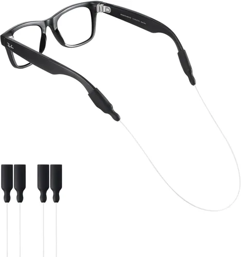 Vista 13 de Correa de lentes de sol para lentes Meta RayBan, patillas gruesas, correas para gafas, cordones para hombres, mujeres y niños, soportes para gafas