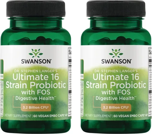 Vista 9 de Swanson Dr. Langer's Probiótico de 16 cepas con FOS prebiótico para la salud intestinal