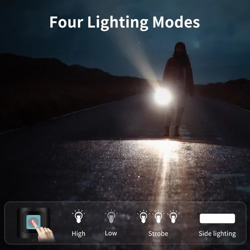 Vista 3 de VOETIR Linterna LED Solar, linternas recargables LED solares de mano de 1500 lúmenes con IP65 impermeables, batería de 2000mAh para emergencias