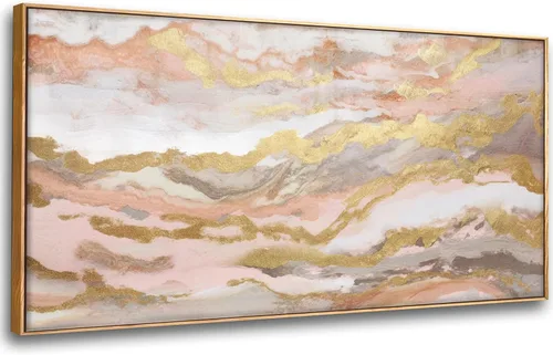Vista 12 de Decoración de pared para dormitorio, 3 paneles, estampado de bosque brumoso con salida del sol, arte de pared para sala de estar, baño, lienzo