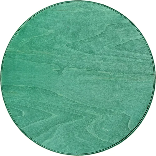 Vista 3 de Elegant Designs HG2013-GBL Bandeja de Servir Redonda de Madera Decorativa de Navidad de 13.75'' con Asas, Verde Believe