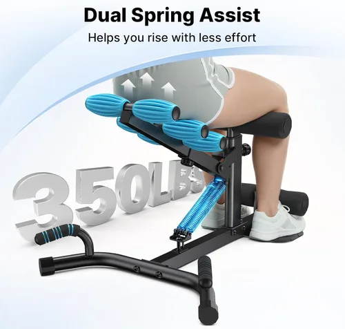 Vista 3 de MERACH Deep Squat Machine for Women, Adjustable Glutes Trainer Machine, Core & Leg Exercise, Push Up Board Workout Equipment at Home Gym
