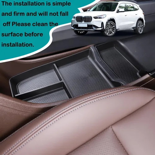 Vista 7 de Caja de almacenamiento para auto compatible con BMW X1 U11 2023 2024 2025 bandeja organizadora de consola inferior, caja de almacenamiento TPE