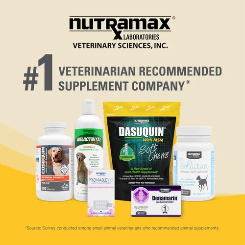 Vista 6 de Nutramax Dasuquin con MSM chewables, pequeño/mediano de perro, 84 Count