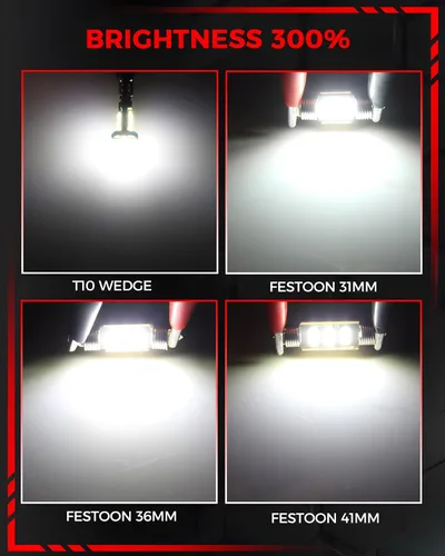 Vista 5 de Kit de luces LED interiores de repuesto para Toyota 4Runner 2003 2004 2005 2006 2007 2008 2009, bombillas blancas súper brillantes de 6000K