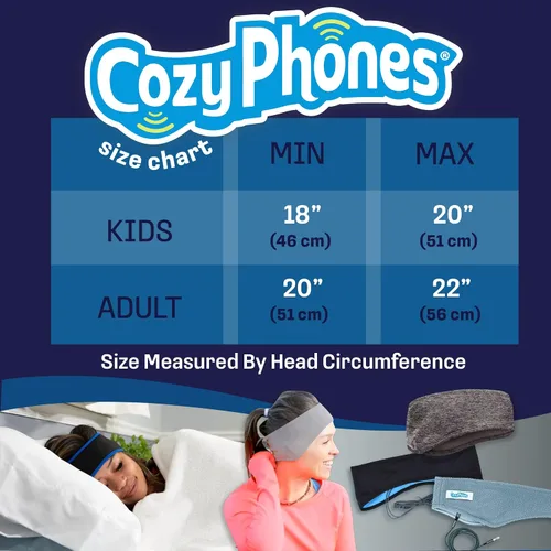 Vista 7 de CozyPhones auriculares para dormir y bolsa de viaje, forro de malla Lycra Cool y altavoces ultra delgados. Perfecto para dormir, hacer deportes