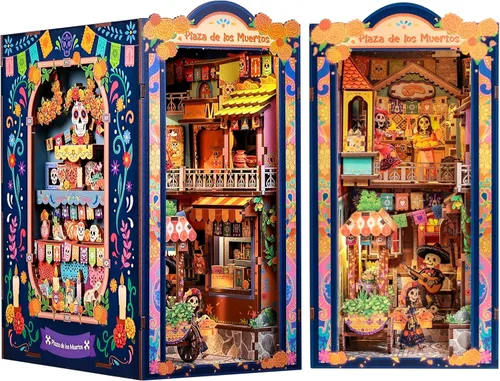 Vista 19 de CUTEBEE Kit de construcción de modelos de madera 3D, caja de música, kit de diorama de bricolaje con luz LED, música, humo de atomización, potencia