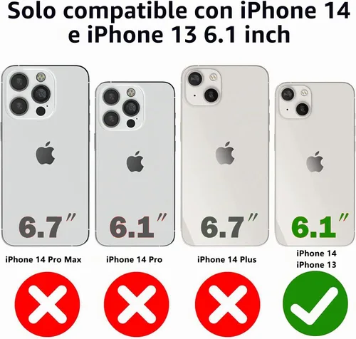 Vista 2 de Funda diseñada para iPhone 14, iPhone 13, 2 en 1, regalo de grado militar, resistente a caídas, resistente a prueba de golpes, para iPhone 14, funda
