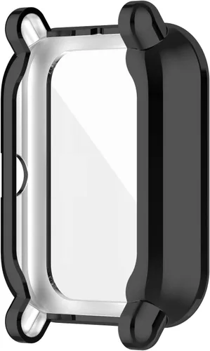 Vista 4 de Fundas protectoras de pantalla compatibles con Amazfit GTS 2 Mini/Bip U Pro/Bip S/Bip Lite/Bip 1S/Bip Lite 1S/Amazfit A1608 Watch Soft Metal