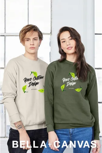 Vista 4 de INK STITCH Unisex 3945 Bella Canvas Custom Printing Logo Textos Esponja Fleece Cuello redondo Sudaderas