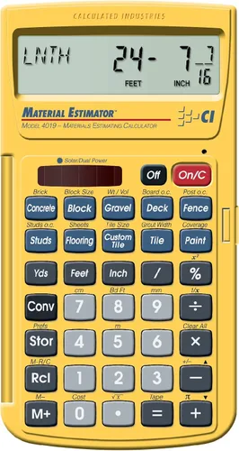 Vista 2 de Calculated Industries Calculadora de estimador de materiales (4019) + libro de trabajo y guía de estudio de Construction Master Pro (2140)
