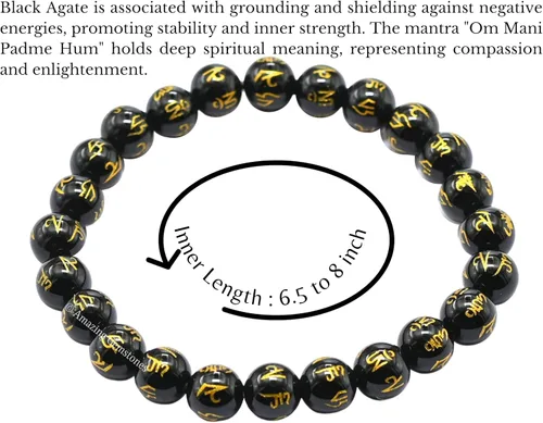 Vista 603 de Amazing Gemstone Pulsera de cristal para mujeres y hombres, pulsera de cristal curativo de protección, pulsera elástica con cuentas de piedras