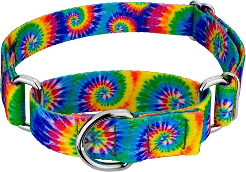 Vista 7 de Country Brook Petz - Collar para perro Martingala con mandala bohemio azul, colección Groovy con diseños lejanos (1/2 pulgada, 2XS)