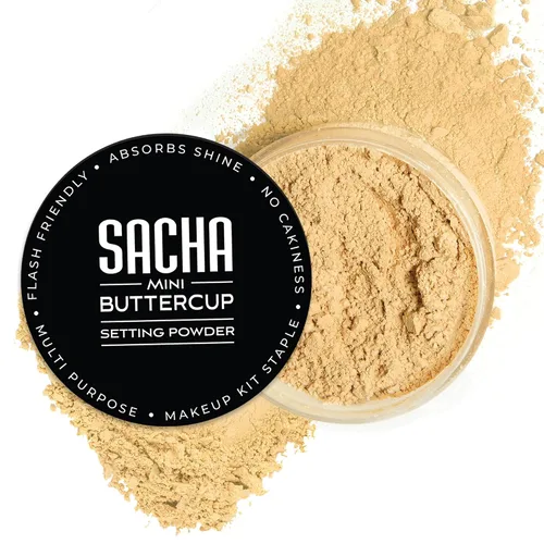 Vista 8 de Sacha BUTTERCUP - Polvo fijador de maquillaje de 1.75 onzas, polvo translúcido para acabado de piel grasa, polvo suelto, polvo difuminador