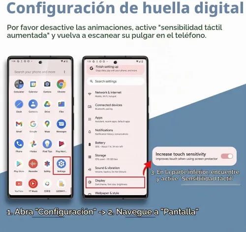 Vista 3 de TOCOL Paquete de 3 protectores de pantalla de vidrio templado compatibles con Google Pixel 6 5G de 6.4 pulgadas y protector de lente de cámara