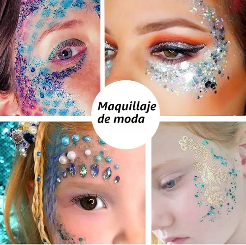 Vista 7 de Licool - Brillantina gruesa holográfica, juego de 12, purpurina artesanal para manualidades de resina, purpurina cosmética para uñas, cuerpo, cara