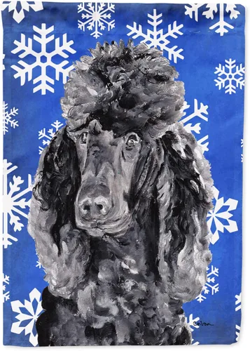 Vista 56 de Caroline's Treasures SC9374GF Bulldog English Snow flakes Holiday Garden Flag Buzón Bandera decorativa para patio exterior, patio, obras de arte